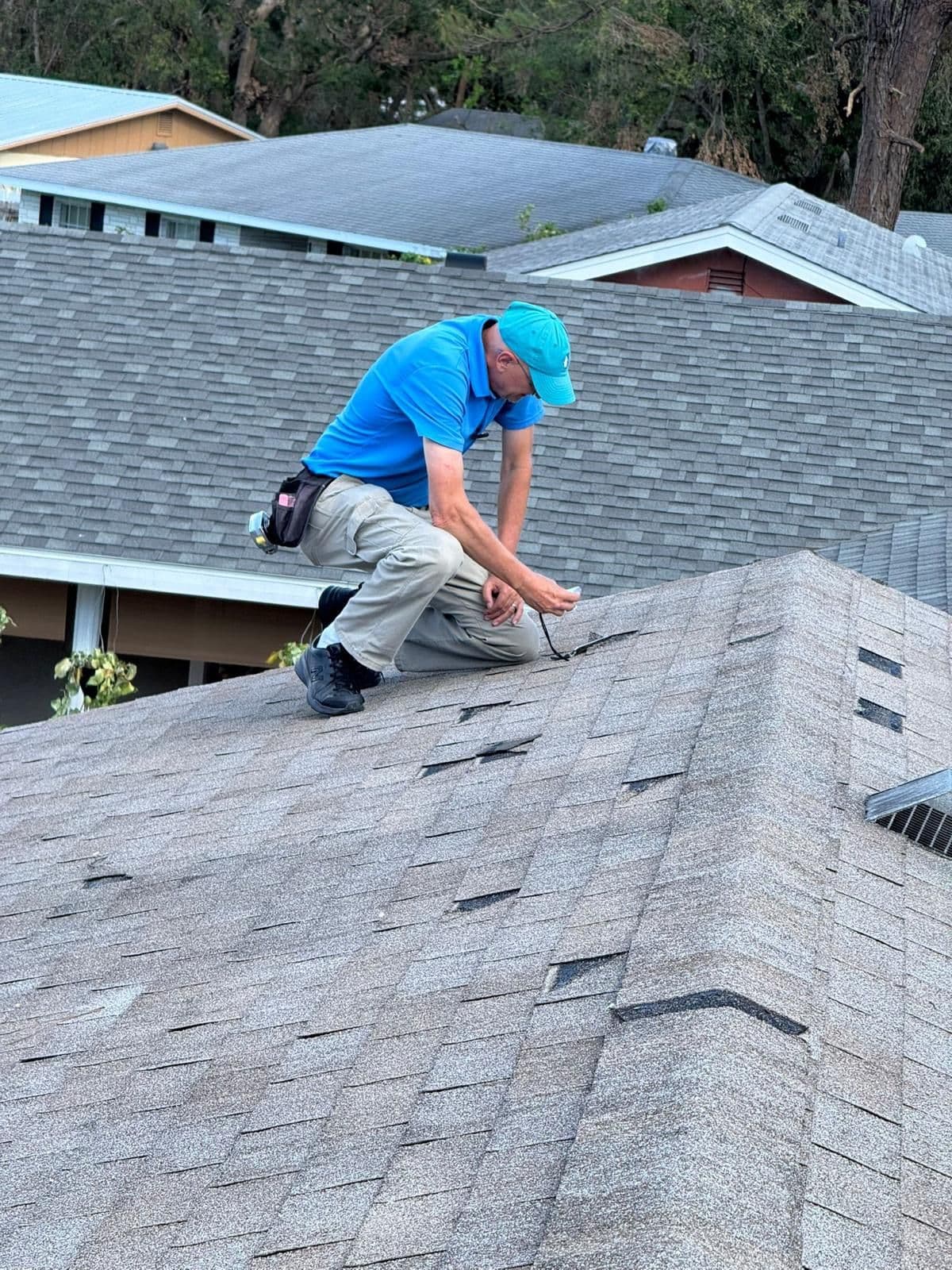 Professional roof inspection